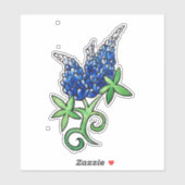 Texas Bluebonnet Texan Love Flower Sticker (Vel)