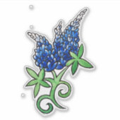 Texas Bluebonnet Texan Love Flower Sticker (Voorkant)
