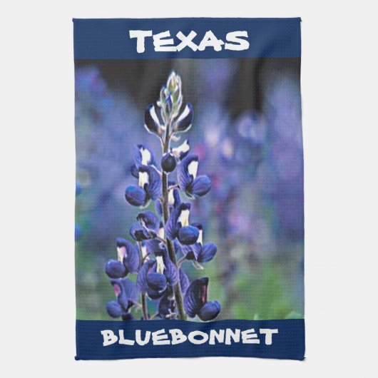 Texas Bluebonnet Theedoek (Verticaal)