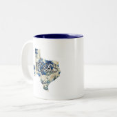 Texas Bluebonnet Tweekleurige Koffiemok (Voorkant links)