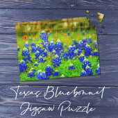 Texas Bluebonnet veld rustieke elegante Legpuzzel