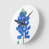 Texas Bluebonnet Wall Clock Ronde Klok (Hoek)