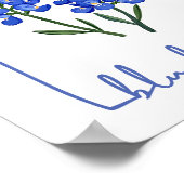 Texas Bluebonnet Waterverf Art Print (Hoek)