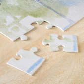 Texas Bluebonnet Waterverf Flower Puzzle Legpuzzel (Zijkant)