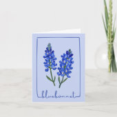 Texas Bluebonnet-Waterverf Kaart (Voorkant)