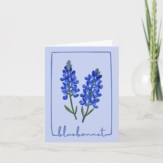 Texas Bluebonnet-Waterverf Kaart (Voorkant)