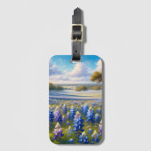 Texas Bluebonnet Weidelandschap Bagagelabel (Voorkant (verticaal))