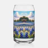 Texas Bluebonnet Weidelandschap Blikvorm Glas (Rechts)