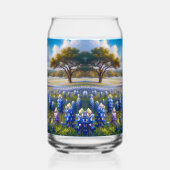 Texas Bluebonnet Weidelandschap Blikvorm Glas (Links)
