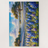 Texas Bluebonnet Weidelandschap Legpuzzel (Verticaal)