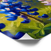 Texas Bluebonnet Weidelandschap Perfect Poster (Hoek)