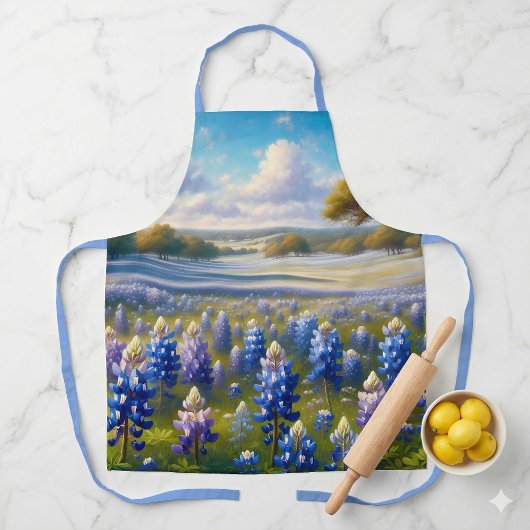 Texas Bluebonnet Weidelandschap Schort