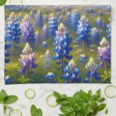 Texas Bluebonnet Weidelandschap Theedoek (Gevouwen)