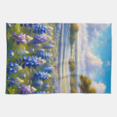 Texas Bluebonnet Weidelandschap Theedoek (Horizontaal)