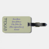  Texas Bluebonnet Wildbloemen Bagagelabel (Achterkant horizontaal)