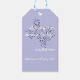 Texas Bluebonnet Wildbloemen Bericht van hoop Cadeaulabel