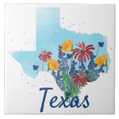 Texas Bluebonnet Wildbloemen Tegeltje (Voorkant)