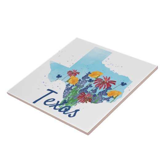 Texas Bluebonnet Wildbloemen Tegeltje (Zijkant)