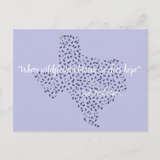 Texas Bluebonnet Wildflower Briefkaart (Voorkant)