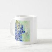 Texas Bluebonnet Wildflower Drawing Koffiemok (Voorkant links)