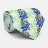 Texas Bluebonnet Wildflower Drawing Stropdas (Opgerold)