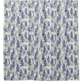 Texas Bluebonnet Wildflower Patroon, Blauwe Bloeme Douchegordijn (Voorkant)