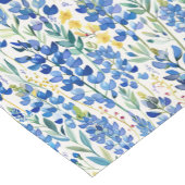 Texas Bluebonnet Wildflower Patroon Korte Tafelloper (Hoek)