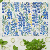 Texas Bluebonnet Wildflower Patroon Theedoek (Gevouwen)