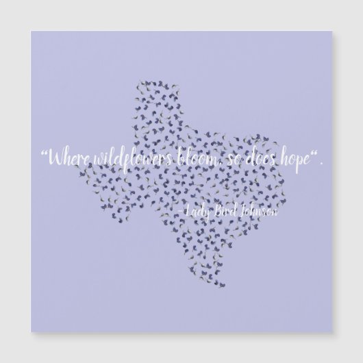Texas Bluebonnet Wildflowers Bericht Texas Gift (Voorkant)