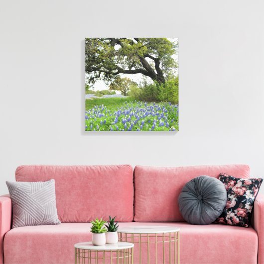 Texas Bluebonnets 16 x 16 Wrapped Canvas (Insitu (Woonkamer))