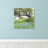Texas Bluebonnets 16 x 16 Wrapped Canvas Afdruk (Insitu (Houten vloer))