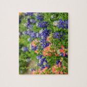 Texas Bluebonnets and Red Paintbrushes wildbloemen Legpuzzel (Verticaal)