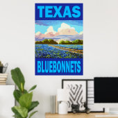Texas Bluebonnets Art Poster (Thuiskantoor)