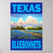 Texas Bluebonnets Art Poster (Voorkant)