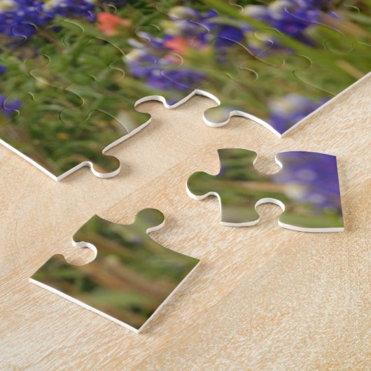 Texas Bluebonnets at Boerderij Country Fence Puzzl Legpuzzel (Zijkant)