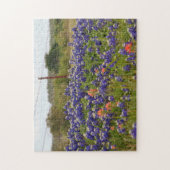Texas Bluebonnets at Boerderij Country Fence Puzzl Legpuzzel (Verticaal)