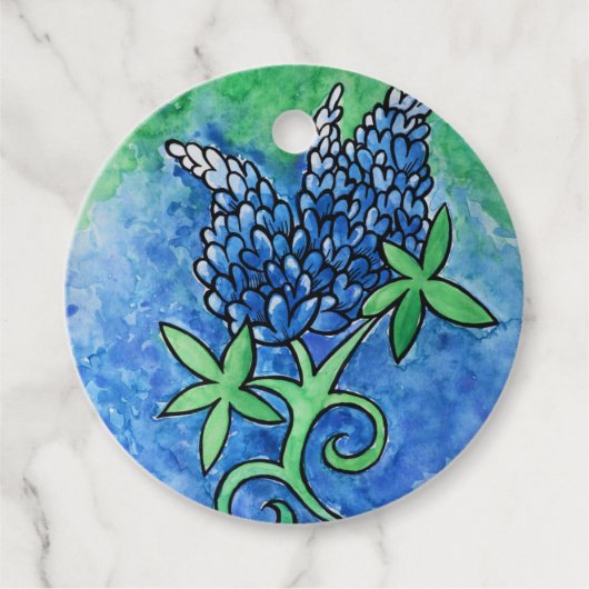 Texas Bluebonnets Bedankjes Labels (Voorkant)