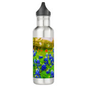 Texas Bluebonnets Blauw Sinaasappel Bloemen Elegan Waterfles (Links)