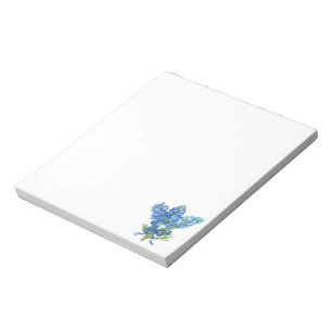Texas Bluebonnets Blauwe bloemen waterverf Notitieblok