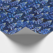 Texas Bluebonnets Blauwe Wilde Bloemen Patroon Cadeaupapier (Hoek)