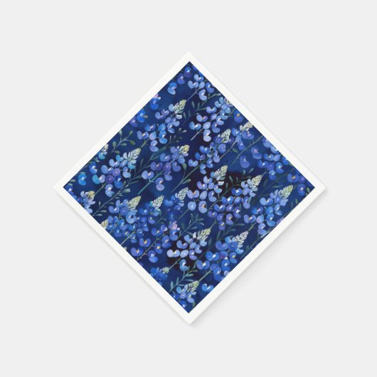 Texas Bluebonnets Blauwe Wilde Bloemen Patroon Servet (Hoek)