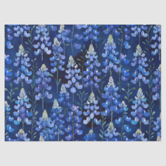 Texas Bluebonnets Blauwe Wilde Bloemen Patroon Tissuepapier