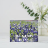 Texas Bluebonnets Bloem Wildflower Blauwe Bloem Briefkaart (Staand voorkant)
