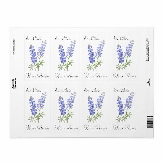 Texas Bluebonnets Boek Bord Sticker (Full Sheet)
