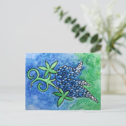 Texas Bluebonnets Briefkaart (Staand voorkant)