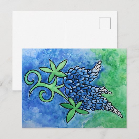 Texas Bluebonnets Briefkaart (Voorkant / Achterkant)
