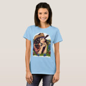 Texas Bluebonnets  Brunette Cowgirl Shirt (Voorkant volledig)