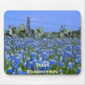 Texas Bluebonnets & Cactus op het Boerderij Mousep Muismat (Voorkant)