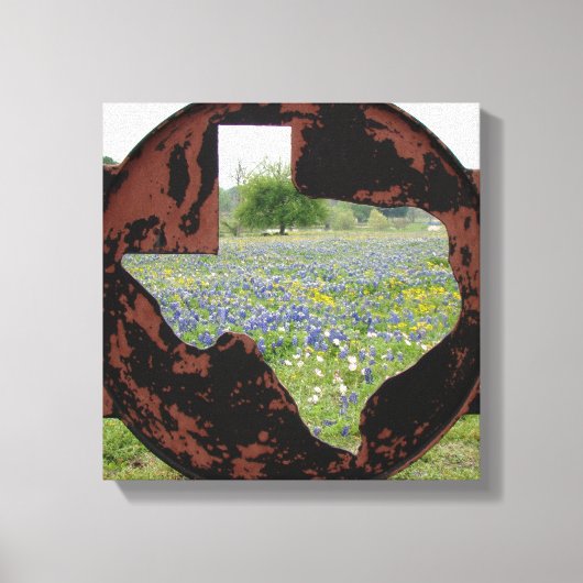 Texas Bluebonnets Canvas Afdruk (Voorkant)