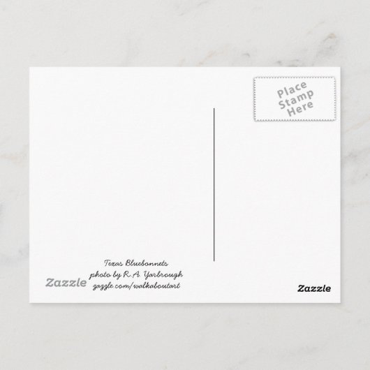 Texas Bluebonnets Closeup Briefkaart (Achterkant)